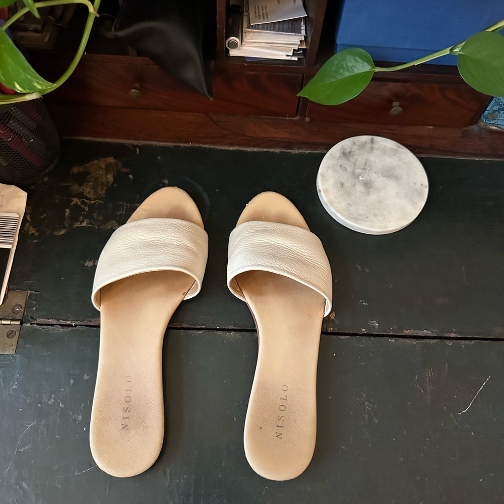 Nisolo Isla slides, bone, 6